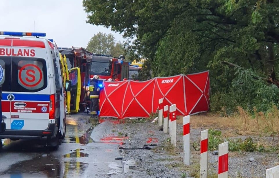 Do śmiertelnego wypadku doszło m.in. na trasie Oława - Jelcz-Laskowice/fot. KPP Oława